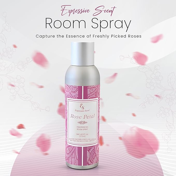 Expressive scent Room Freshener spray - Premium Rose Air Fresheners for Home – Long lasting home fragrance Spray for Bathroom, Office & Small Spaces 6 FL Oz