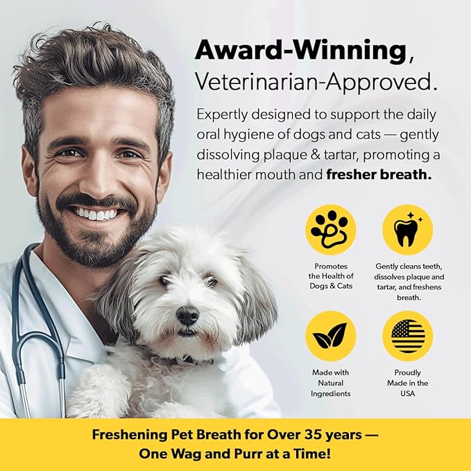 Pet Kiss Plaque and Tartar Water Additive Oral Care for Pets, 1-Gallon