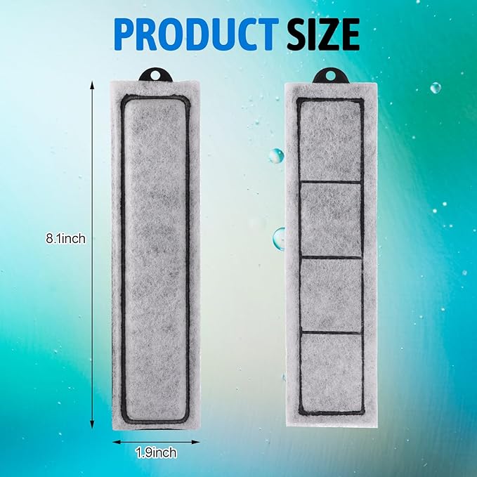 24Pcs Filter Cartridges Replacement RF-S Filter Cartridges Filter Cartridges RF-S Filter Fish Tank Filter Small Filter Cartridges Refill for Aquarium Internal Filter