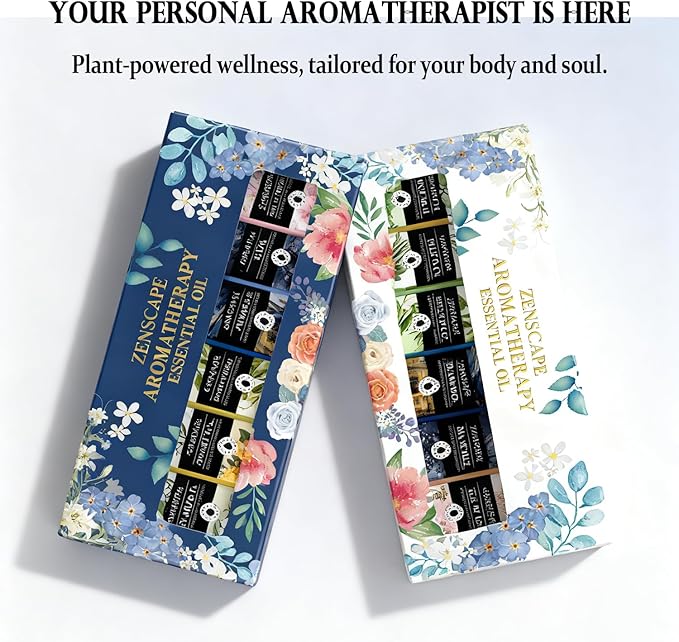 Home Diffuser Essential Oils: 12-Piece 10ml Set with Freesia, Vanilla, Peppermint, Kid/Pet Safe