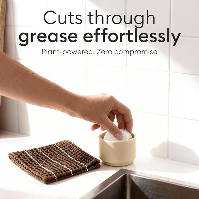 Vove Dish Soap Bar, Coastal Citrus Mint, Mandarin, Spearmint, Cypress & Bergamot Oils, Coconut Cleanser, Plant-Based Solid Dish Soap, Plastic-Free Kitchen Cleaner, FSC-Certified Packaging, 1 Bar