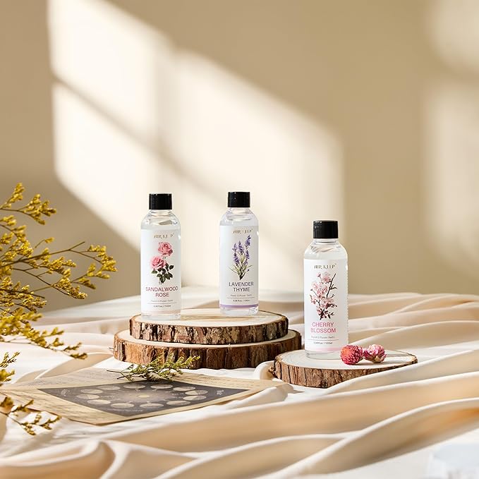 Airkeep Reed Diffuser Oil Refill/Cherry Blossom 3.38oz（100ml/1 Pack/Scented Oil Refill for Reed Diffuser Home Fragrance for Bedroom, Bathroom Office Home Decor