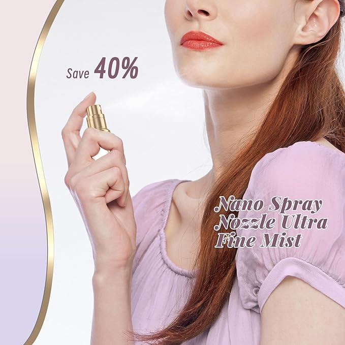 10ml Perfume Travel Refillable Atomizer,Genuine Leather Bottom Filling Perfumes Bottle,Mini Fragrances Dispenser,Portable Cologne Sprayer Pocket Size for Plane Trip Gift 0.34oz (White)