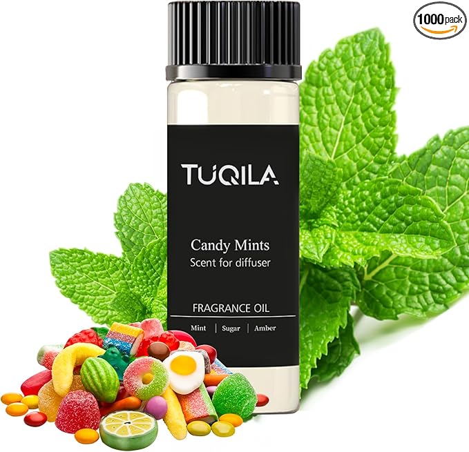 Hotel Waterless Diffuser Oil Candy Mints 20ML Sampler for Festival & Christmas, Essential Scent Oil Usage Cold Air Waterless Diffuser, Luxury Scents Oils Fragrance for Home
