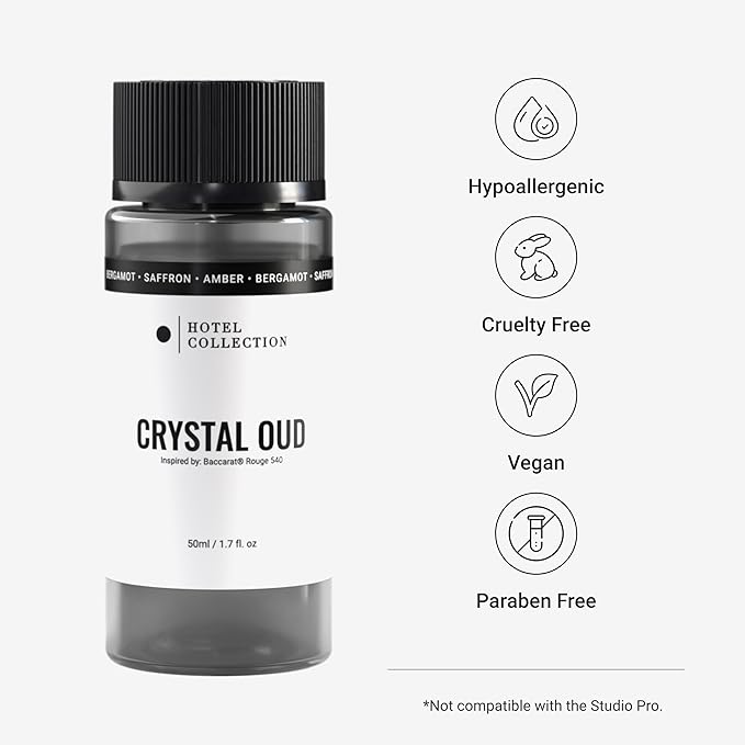 Hotel Collection Diffuser Oil-Crystal Oud-Aromatherapy Essential Fragrance Oil-Hints of Bergamot, Sweet Berries, Jasmine& Saffron-50ML 1.7 Fl oz