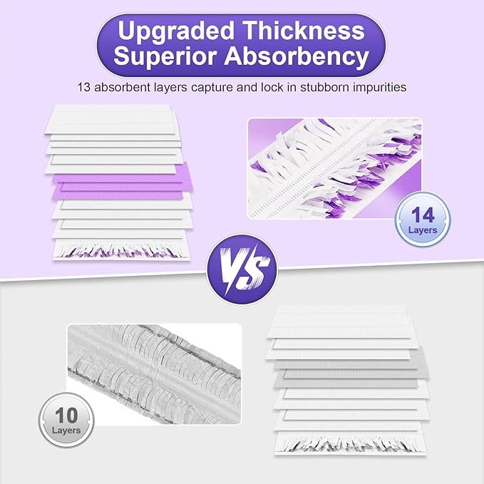 25 Pcs 5X Cleaning Power Mop Pads for Swiffer Power Mop, Multi-Surface Mopping Pad Refills for Floor Cleaning