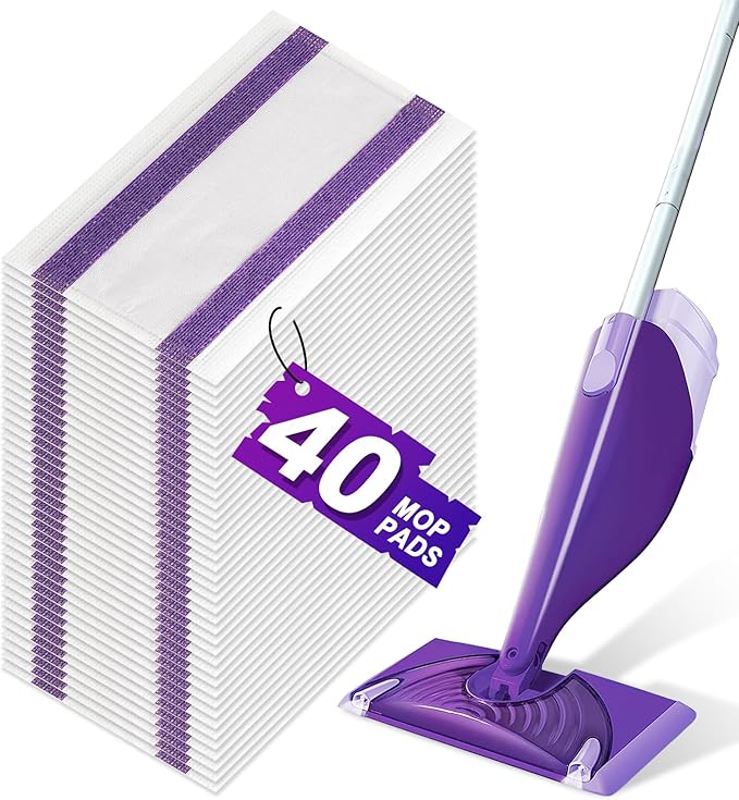 40Pack Mopping Pad Refill for swiffer Wetjet Mop Compatible with swiffer Wet Pads Refill Replacement for swiffer Wet Jet Pads Disposable Multi Surface Floor Mop Pads, Thickness & Absorbent