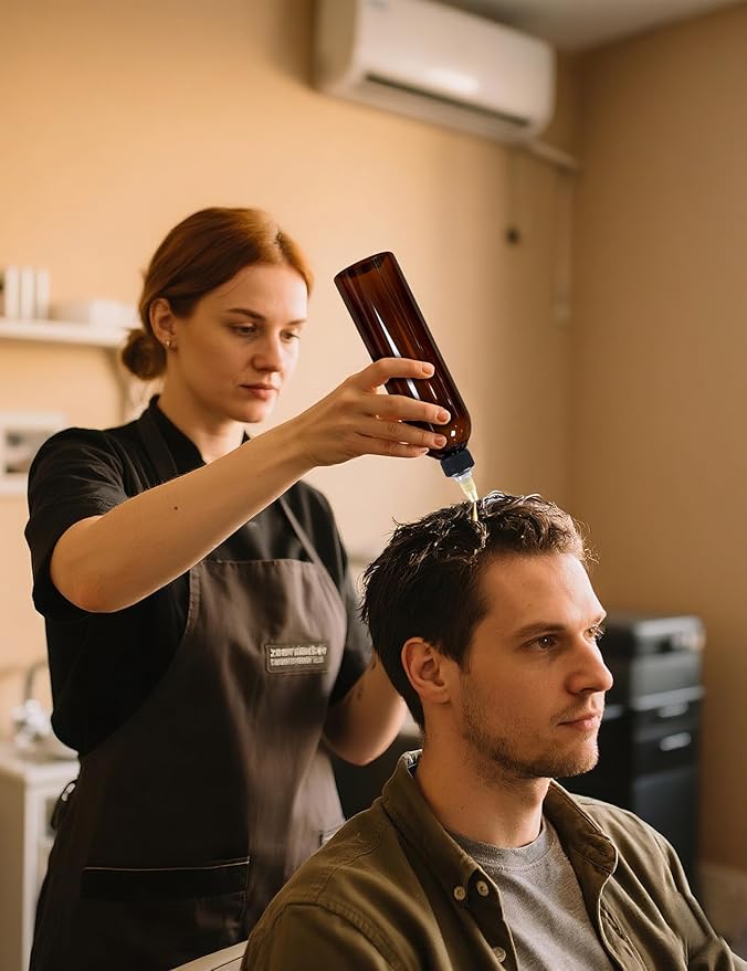 2 Pcs 8oz Amber Plastic Squeeze Bottles with Twist Top Cap, 250ml Clear Dispensing Bottles, Empty Squirt Bottle for Liquids, Sauces, Arts, Crafts, Travel