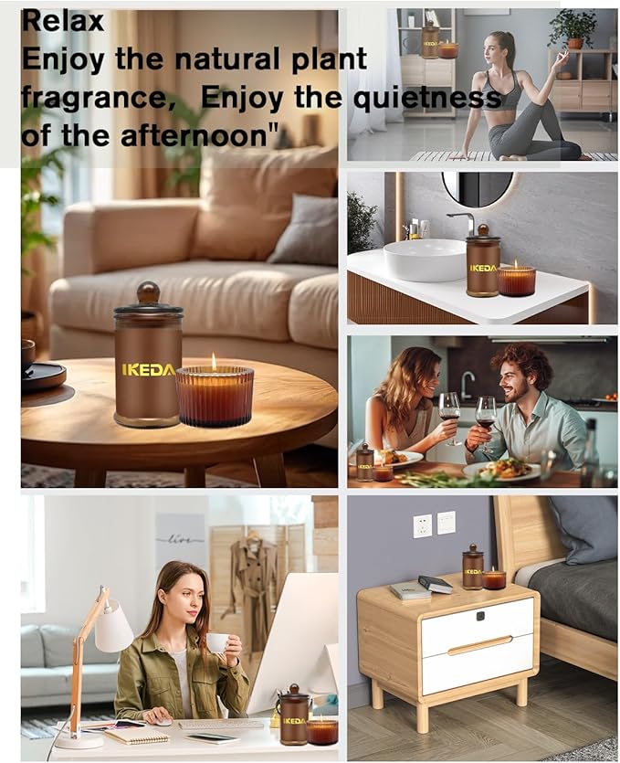 Scented Candles,3pcs Sandwood Lemon Aroma Home Aromatherapy Candles Gifts Set,80h Long Lasting Burn Time Soy Wax Candle for Bar, Birthday, Valentine, Christmas