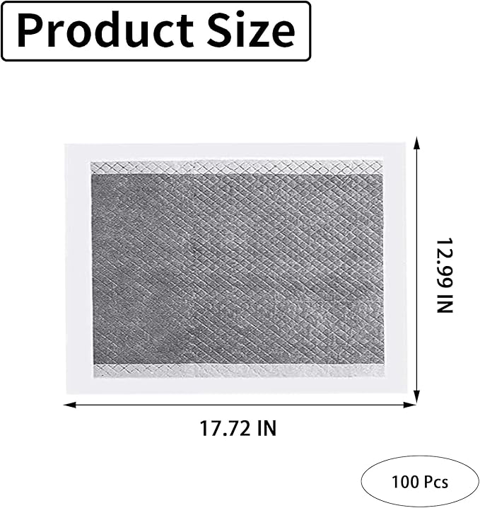 PINVNBY Rabbit Pee Pads,100 Pieces Disposable Cage Liners Black Carbon Super Absorbent Odor-Control,Bunny Potty Training Pad with Quick-Dry Surface for Cat Puppy Kitten Hamsters Chinchillas