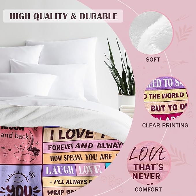 Mom Birthday Gifts from Daughter & Son - Best Mom Ever Gifts - Presents for Moms - Christmas Valentines Day Mothers Day Birthday Gift Ideas for Moms - Gift for Mother - To My Mom's Blanket 60"x80"