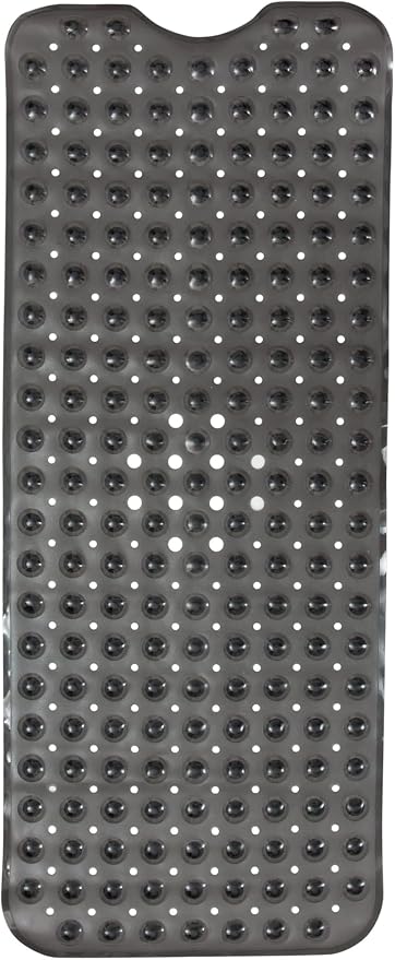ENKOSI Bath Mat - Large Non Slip Bathtub & Shower Mat - Extra Long 40 x 16 Inch Bathroom Mats for Tub Nonslip Anti Slip Bathmats (40x16 Charcoal 1-Pack)