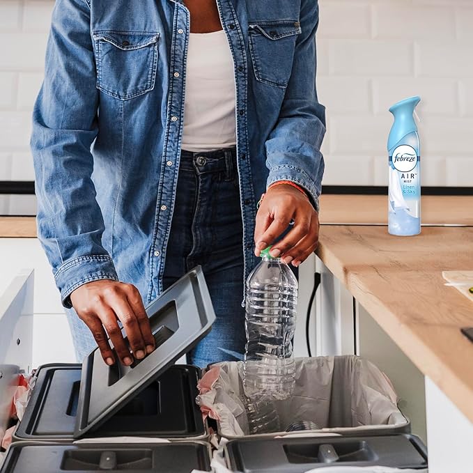 Febreze Air Mist Air Freshener Spray, Odor-Fighting Room Spray, Air Fresheners for Home and Bathroom and Kitchen, Aerosol Can, Linen & Sky Scent, 8.8oz, 2 Count