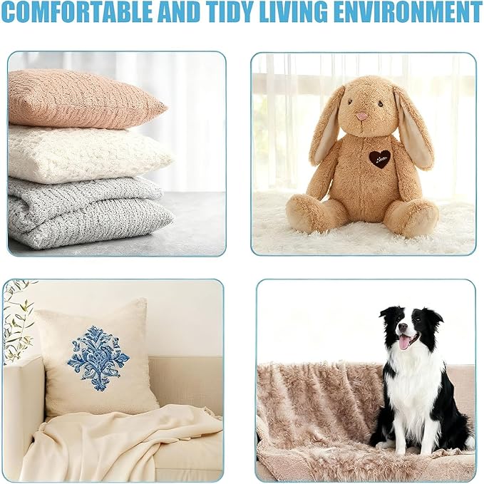 12 PCS Reusable Pet Hair Remover for Laundry - Effectively Removes Dog Cat Hair, Lint, Dander from Clothing and Bedding, Pet Hair Catcher - Safe for Washer & Dryer(Ocean Blue)