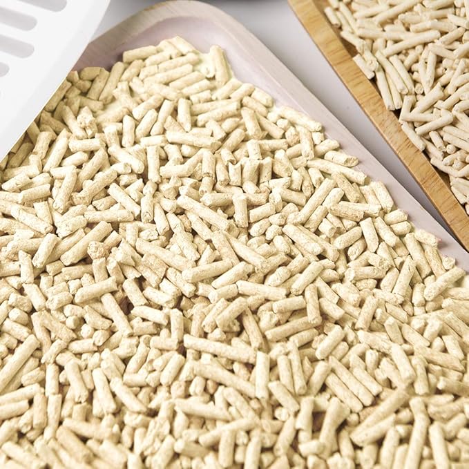 I AM TOFU - Tofu Cat Litter, Natural, Flushable, Dust Free, Extra Clumping Pellet Litter (10 LBS, Original)