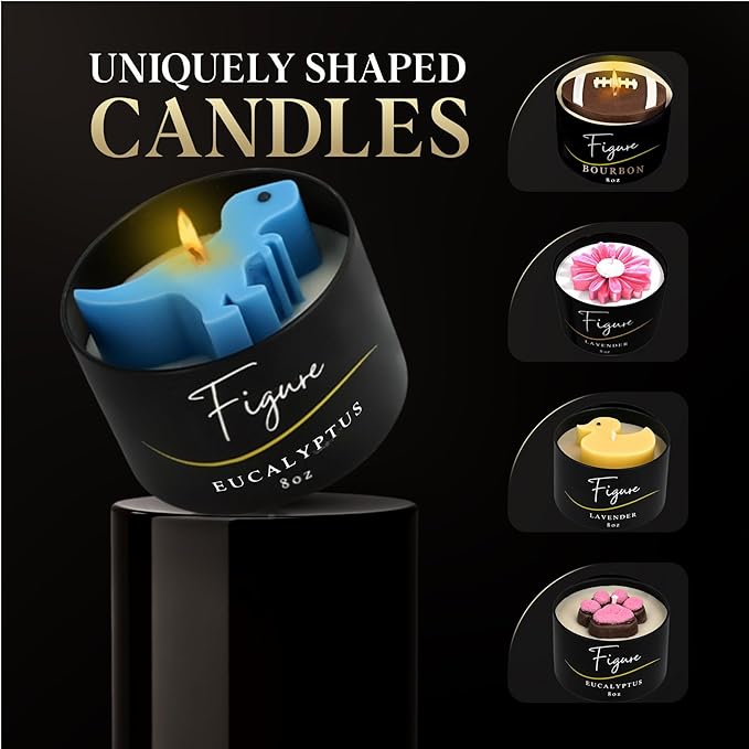 Blue Dinosaur Candle – Handcrafted Soy & Beeswax Blend with Eucalyptus Essential Oil | Refreshing Candle for Kids & New Moms | Calming Aroma, Cute Dino Gift, Clean Burn, Made in USA