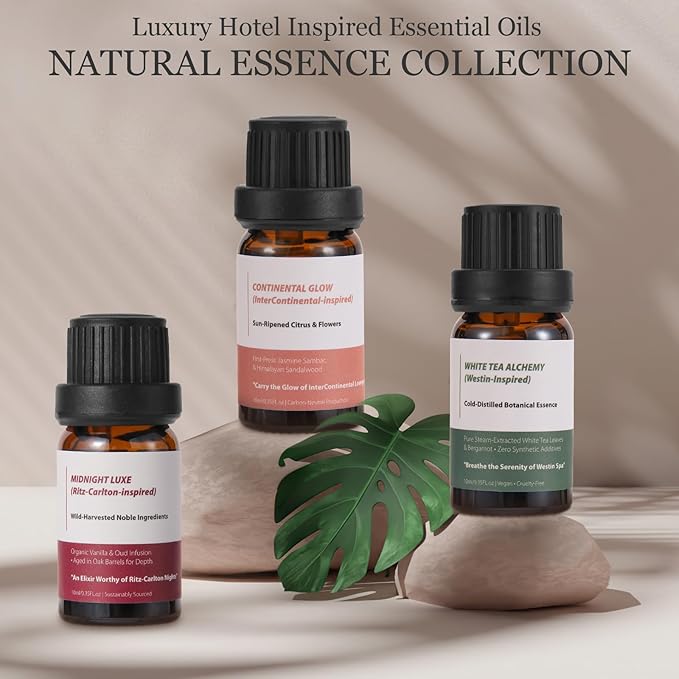 Luxury Hotel Scent Reed Diffuser Oil Gift Set, Hotel Collection Diffuser Oil Inspired by Ritz Carlton/Westin/Continental， Long-Lasting Room Fragrance Oil for Home, Office, Bedroom, Bathroom