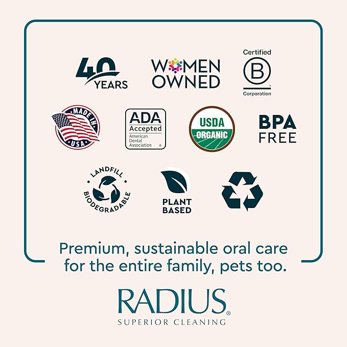 RADIUS USDA Organic Canine Pet Toothpaste 1 Unit, 3 oz, Non Toxic Toothpaste for Dogs, Designed to Clean Teeth and Help Prevent Tartar and Remove Plaque, Xylitol Free