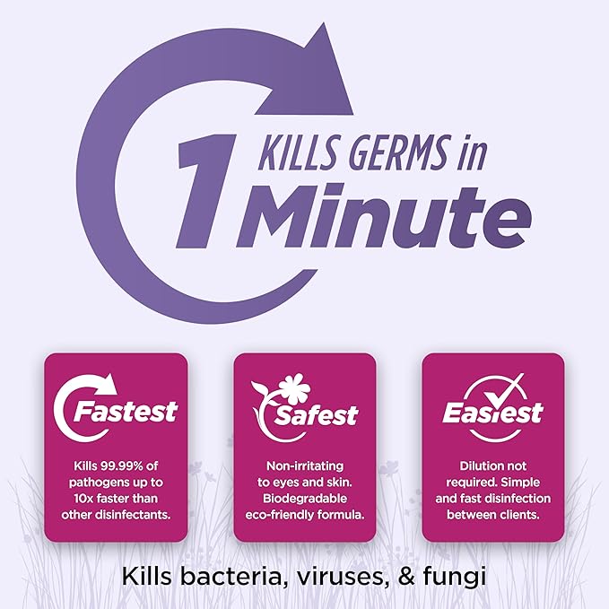 Prevention Ready-To-Use Disinfecting Cleaner – Hospital Grade Disinfectant Spray Solution for Salons, Spas, Clinics, Surfaces – Sanitizing Solution & Two Reusable Sprayers – 32oz Bottle (6 Pack)