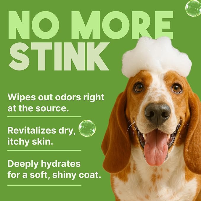 TropiClean Deodorizing Dog Shampoo for Smelly Dogs, Professional Dog Shampoo, Powerful Odor Control, Puppy Safe, Aloe & Coconut Scent, 1 Gallon