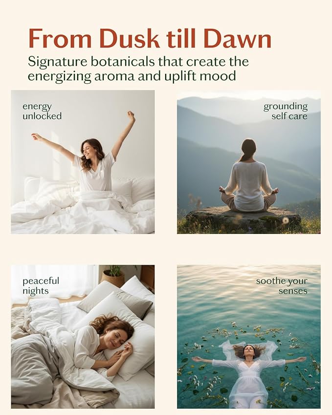 LIVEDROPS 24/7 Essential Oil Gift Set 4 mini Aromatherapy Blends for Energy, Sleep, Relax Natural Oils for Diffuser or Skin Crafted in France by Perfumers Wellness Gift