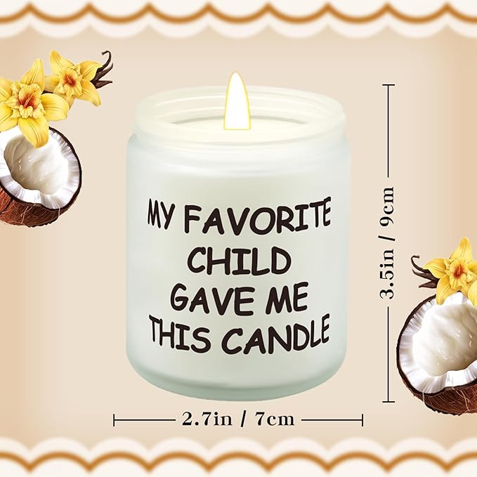 Lihome Gifts for Mom from Daughter Son, Best Mom Gifts, Funny Birthday Mother's Day Thanksgiving Christmas Gift, Vanilla Coconut Candle