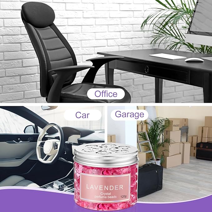 10 Pack Odor Eliminating Beads, Pet Scents Deodorizing Gel Beads Air Fresheners Care for Home 4 oz Eliminates Odors in Bathrooms Cars Boats (Lemon, Sea, Rose, Jasmine, Lavender)