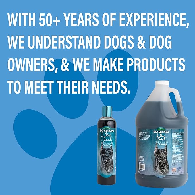 Bio-Groom Ultra-Black Dog Shampoo - Color Enhancing Pet Shampoo, Dog Bathing Supplies, Puppy Wash, Grooming Supplies, Cruelty-Free, Made in USA, Coat Brightener - 1 Gallon