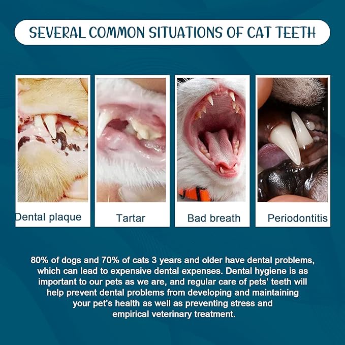 Dog Toothpaste Mint for Dogs and Puppies, Fresh Breath Dental Kit for Pets Dog Toothpaste Mint Teeth Cleaning for Dogs and Puppy Teeth Cleaning Kit