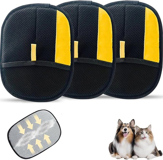 3pcs Electrostatic Pet Hair Removal Gloves: Quick Wiping - Reusable & Washable for Sofa Clothing Pet Beds Effortless Cats & Dogs Hair Remover for Pets