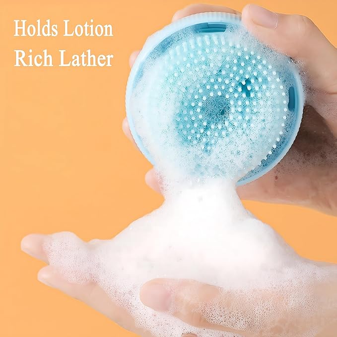 Silicone Cat Bath Brush - Soft Pet Grooming Tool with Integrated Shampoo Dispenser | Gentle Massage Bristles for Cats & Small Dogs(Pink)