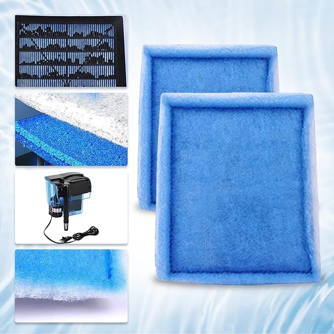 10-20 Gallon Aquarium Filters EZ-Change #2 Filter Cartridge fit Aquarium Filter Cartridge 10 to 20 Power, for Healthier Fish (8 Pcs)