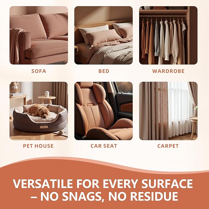 2 Pcs Pet Hair Removal Glove - Upgraded Electrostatic Pet Hair Remover Gloves for Cats & Dogs, Reusable & Washable Magic Brush Pet Hair Removal Tool (Black, L)