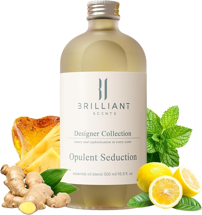 Brilliant Scents Diffuser Oil Refill, Inspired by Polo Sport Designer Collection Aroma Scents, Essential Oils Set for Home, Fragrance Oil for Candle Making, Hotel, 50ML, Opulent Seduction