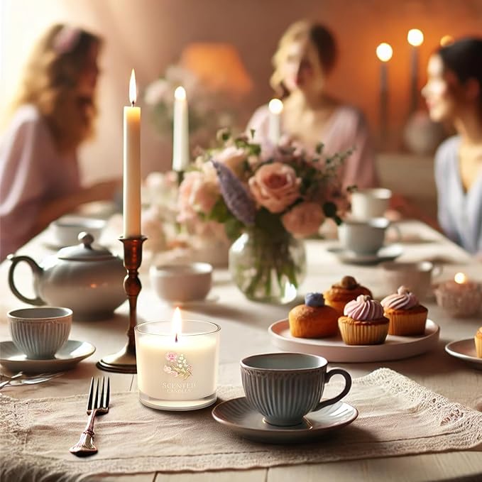 Scented Candle Gifts for Women, Candles Gift Set for Her, 3 Scented Candles for Mom, Teacher, Birthday Gifts for Women/Men (White, 7 oz)