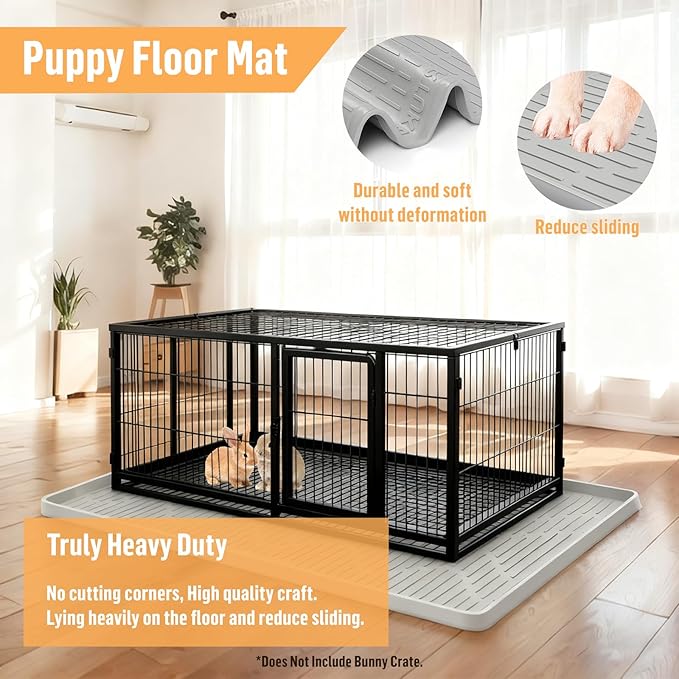 Silicone Rabbit Cage Liner, 40” x28” Rabbit Floor Mat Washable & Reusable Rabbit Cage Mat, Pet Training Pads Mat for Small Animal Rabbit Guinea Pigs Bunny Hamster Cats Dogs