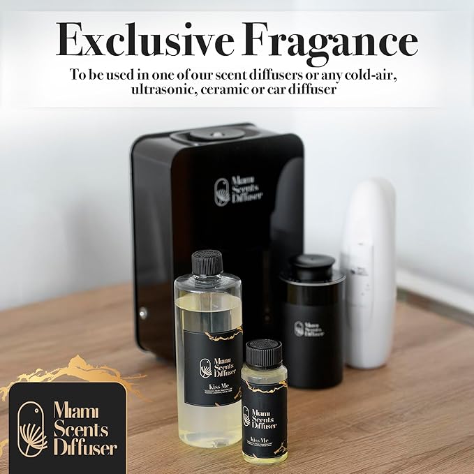 Kiss Me Scent Inspired by Bellagio Hotel 4 FlOz - 120 ml Essential Oils Aroma for Home Office Diffuser Luxury Fragance Refill Aromatherapy Fresh Blend of Jasmine, Rose, Musk Rosemary and Sandalwood.