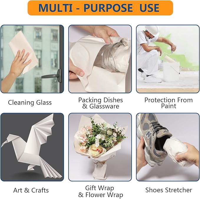 27”x15” Packing Paper Sheet for Moving Shipping Wrapping Packing Box Newsprint Paper Moving Paper Moving Supplies Protecting Fragile Items Glass China Dishes Packing (200SHEETS)