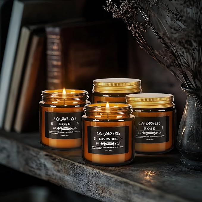 24 Pcs Scented Candles with Added Natural Essential Oils, 3.05oz, Suitable for Various Festivals, Parties, Yoga, and Home Scene