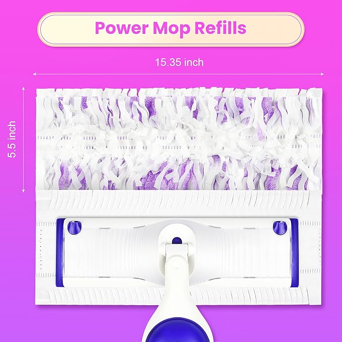 40 Count Disposable Mopping Pad Refills for Power Mop Refills, Multi-Surface Mopping Pad Refills，Unscented Spray Cleaning Repalcement Pads Refill