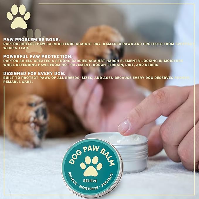 Dog Paw Balm – 60g | Natural Revitalizing Balm| Soothes, Heals & Protects Dry, Cracked Paws | Ideal for All Breeds & Seasons-2.11 oz