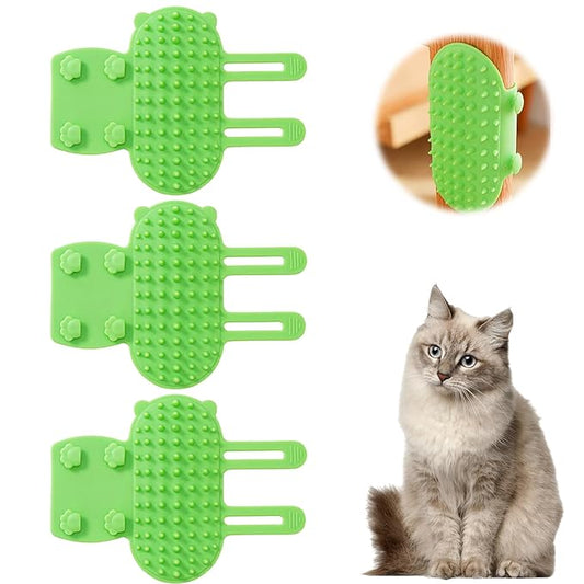 3 Pack Cat Self Groomer for Indoor Cats, Cat Self Groomer Corner Scratcher, Face Scratchers for Climbing Frames Table Legs