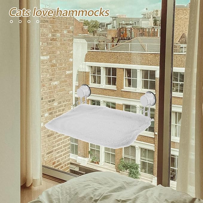 Happyyami Detachable Cat Perch Replacement Sleeve Breathable Cover for Window Hammocks Cozy Indoor Resting Space Foldable Design for Easy Cleaning and Style Options, 17.68X12.01Inch