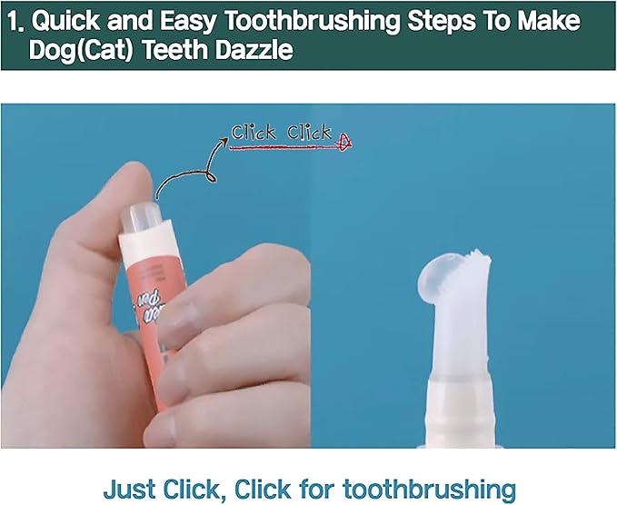 Cat Toothbrush & Toothpaste Kit – Flavor-Free Dental Gel for Cats – Finger Brush & Handle for Daily Oral Care – Plaque & Tartar Cleaning for Kittens and Adult Cats (2 Pack, 2 Count)