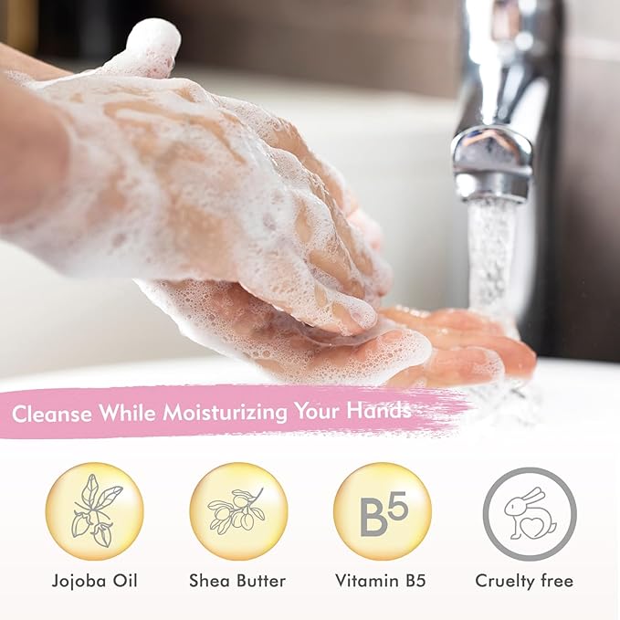 ROMIIE ZOI Cherry Blossom Liquid Hand Soap Refill Gift Set – 3 Pack (26 Fl Oz Each), Moisturizing & Gentle, Biodegradable Formula with Essential Oils for Spa, Kitchen, Bathroom