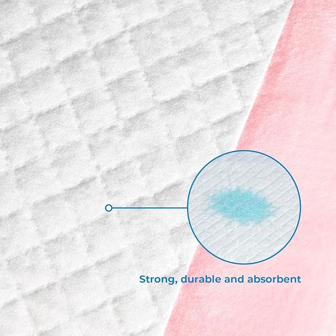 Best Pet Supplies Puppy Pads - Disposable, Dog Training Potty , Super Absorbent Baby Pink Puppy Pee Pads for Dogs (100 Count).