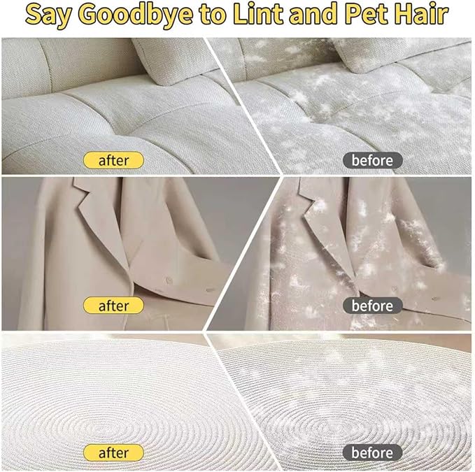 2 Pcs Pet Hair Removal Glove, 2025 Upgraded Five-Finger Electrostatic Grooming Tool for Cats & Dogs, Reusable Magic Fur Remover for Furniture, Car, Couch & Clothing, Essential Pet Grooming Supplies