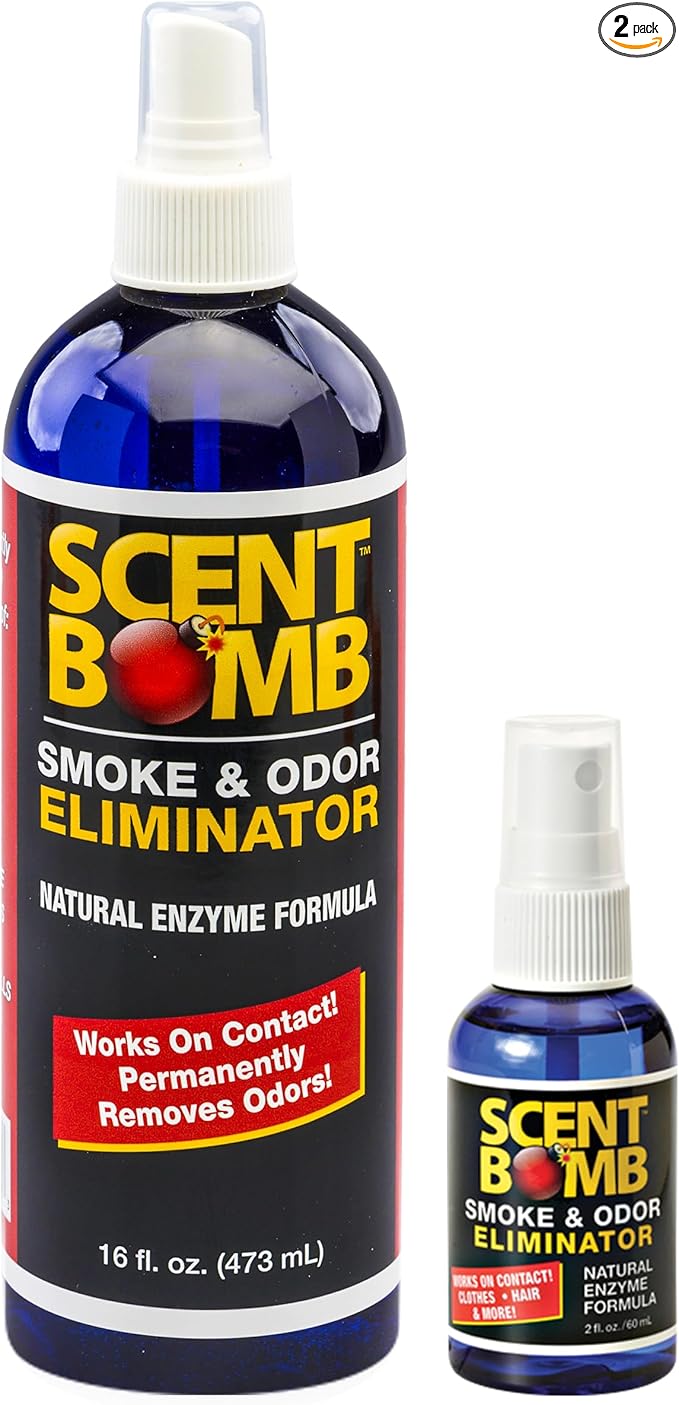Scent Bomb Odor Eliminator Spray Enzyme Based Strong Pet Odor Eliminator for Home, Air Freshener for Room, Bathroom and Kitchen, Removes Smoke Dog Pee Cat Urine Poof Smell Deodorizer, 2 Bottle