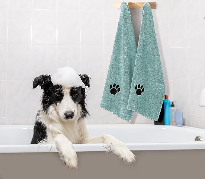 Microfiber Dog Towels for Drying Dogs, Super Absorbent and Soft Pet Grooming Towel, 40 Inch X 23.6 Inch, Perfect for Large, Medium or Small Dogs (40"X23.6" - 1pack, Lake Blue)