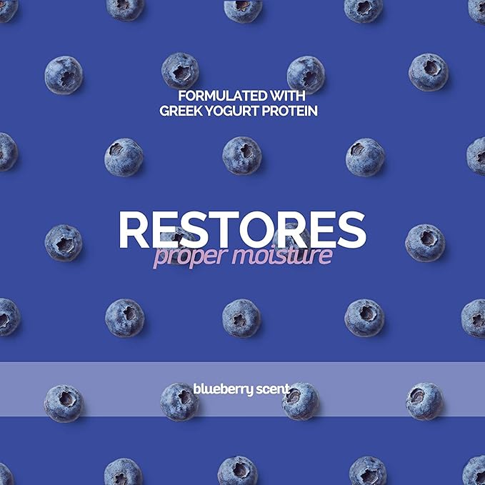 Bark2Basics Blueberry Greek Yogurt Shampoo, 16 oz - Protein Pet Shampoo, Natural Ingredients, Restores Moisture to Dry Coats, Soothes Dry Itchy Skin, 16:1 Concentrated, Professional